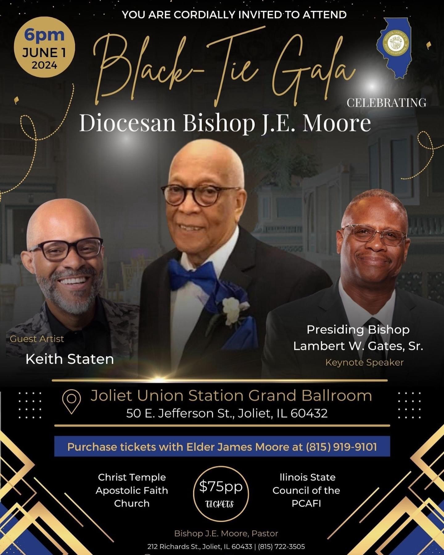 Black tie Gala for Bishop Moore
